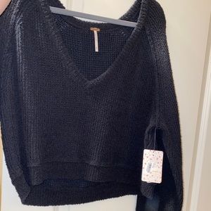 Free People oversized crop sweater